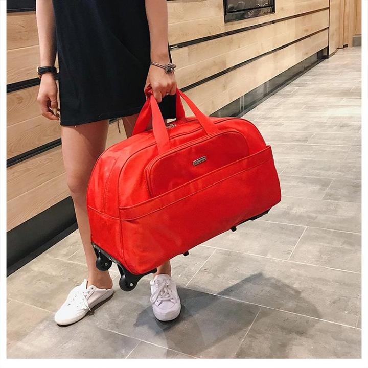 LZD Luggage Bag Travel Duffle Trolley bag Rolling Suitcase Trolley Women Men Travel Bags With Wheel Carry On bag stretchable travel bag Waterproof