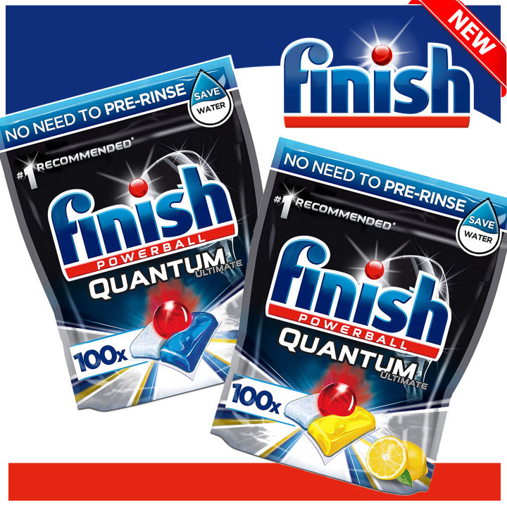 Finish Quantum Ultimate Dishwasher Tablets, ORIGINAL or LEMON, 100