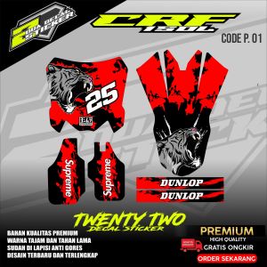 Stiker Papan Nomor CRF  KX  KTM  YZ  KLX  GORDON | Request desain | custom desain sticker papan nomor TTD P.01