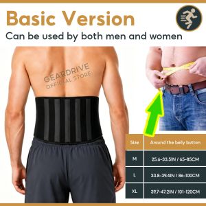 GEARDRIVE Lumbar Support/Back Brace for Lower Back/Waist Support With 8 Roots Springs For Work Lifting Heavy Objects Alleviating Pain In The Vertebrae