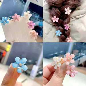 1pcs Small Hair Clips Crystal Mini Flower Hair Clips Hair Decorations for Women Hair Clip  (Multicolor)
