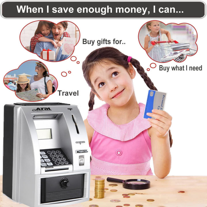 【Ready Stock】2024 Upgrade Kids Talking Piggy Bank ATM Savings Toy Bank ...