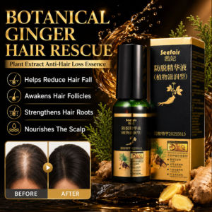 Anti Hair Loss Serum Ginger Scalp Treatment Hair Growth Essence Natural Botanicals Strengthening Roots Reduce Shedding Thinning Hair Care Women Men