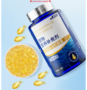 Viên dầu cá Omega-3 bổ sung dinh dưỡng cho Chó Mèo hộp 60 viên - Love pets shop