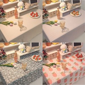 OUTOPEN Girl Heart Desk Influencer Dining Table Coffee Student Bedroom Dormitory Study Bedside Flannel Tablecloth