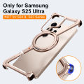 OATSBASF Z Case Minimalist Bumper Phone Case for Samsung Galaxy S25 Ultra with 360° Rotation Ring. 