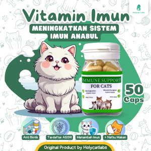 Holycatlabs Vitamin Imun Kucing Immune Support Anti Virus Meningkatkan Sistem Imun