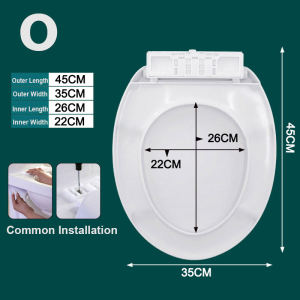 T-ORAS Toilet Seat Cover Premium Comfort Standard Size Quick Install Silent Close High-Quality Bathroom Accessory