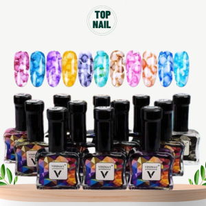 Cồn loang nail sét 12 chai Sơn gel loang VINIMAY tạo loang vân đá trang trí móng