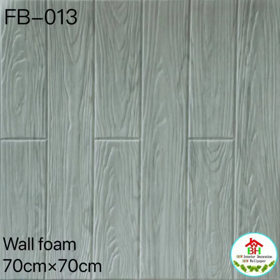 BHW Wallpaper Big Size 70cm*70 cm XPE 3D Wall Foam Sticker Wood