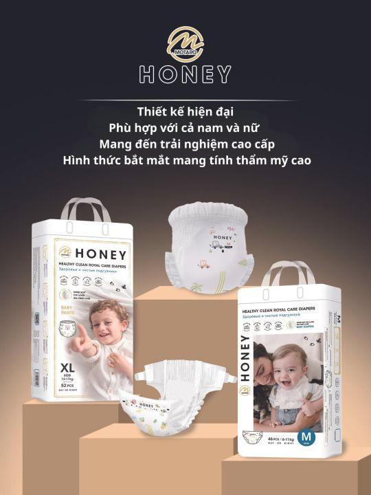 Bỉm Momo Honey Đủ Size Cho Các Bé Đến 4XL