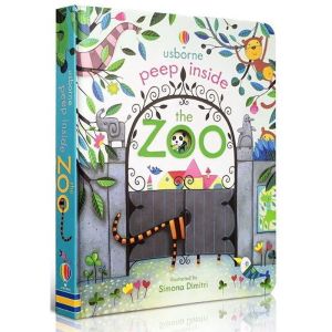 Usborne หนังสือ Peep Inside The Zoo 3D Flip Book Toddler Story Book Bedtime Reading Book for Kids English Learning Education Book Gift หนังสือเด็ก หนังสือเด็กภาษาอังกฤษ หนังสือเด็กภาษาอังกฤษ ภาพสามมิติ หนังสือเด็ก นิทาน 3 มิติ หนังสือภาพเด้ง