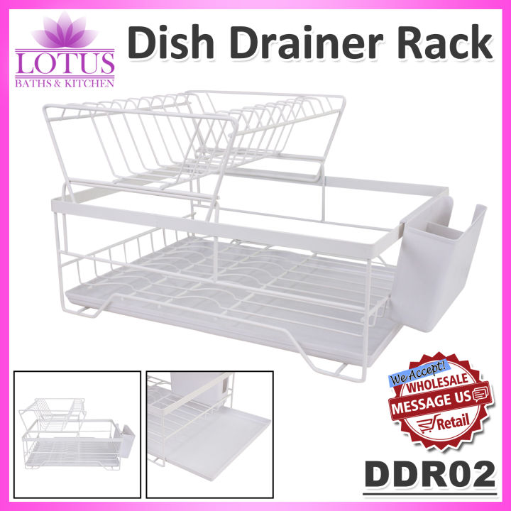 Lotus Baths DDR02 Dish Drainer Rack Dish Rack Organizer Shelf Cutlery ...