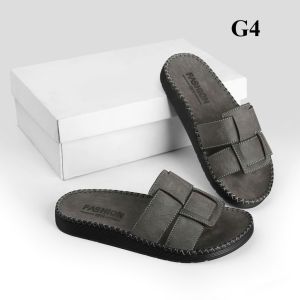 dép quai ngang da sáp nam Fashion kiểu dáng trẻ trυng đế đúc liền khâu chỉ toàn bộ chắc chắn G34