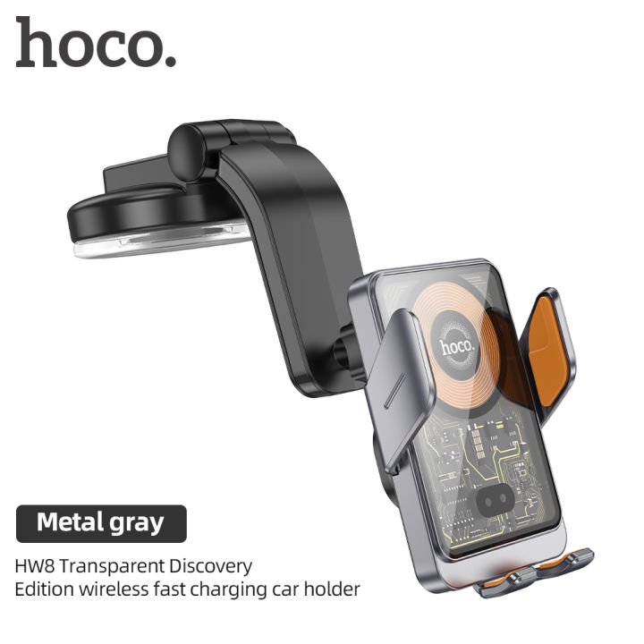 Hoco HW8 100% ของแท้ที่วางโทรศัพท์ที่ชาร์จไฟบนรถยนต์เร็วไร้สาย,ที่จับ ...