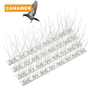 【CANAMEK】 Stainless Steel Pigeon Spikes Bird Repeller Deterrent Traps Anti-bird Repellent Pest Control Garden Balcony Thorn Nail Kit