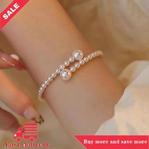 [COD] Imitation Pearl Bracelet Stretchable Pearl Bracelet Pearl Bracelet for Women Bridal Jewelry Gift