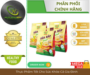 COMBO 3 GÓI - Ngũ Cốc Sữa Bắp Canxi VIỆT ĐÀI 600g
