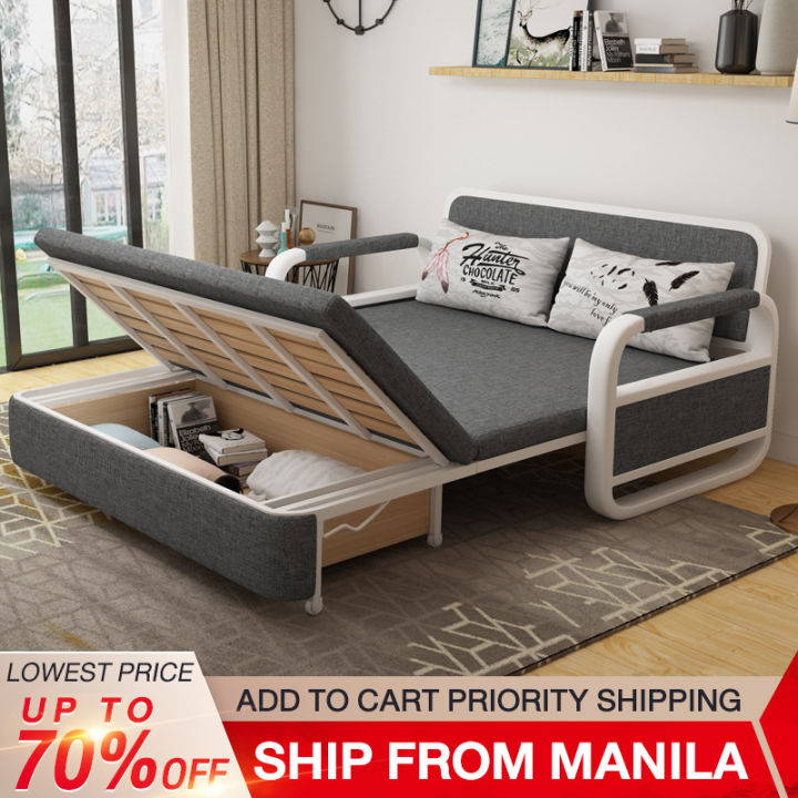 BAIERDI Simple foldable sofa bed dualpurpose multifunctional living