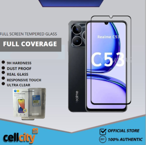 REALME C63 C61 C55 C51 C53 C35 C25 C25S C25Y C21Y Tempered Glass FULL Glue Screen Protector