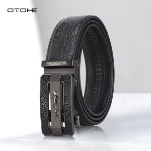 OTOHE เข็มขัดผู้ชายหนังแท้ผู้ชายเข็มขัดหนังจระเข้ผู้ชายแฟชั่นเข็มขัดหนังจระเข้ทั้งหัวเข็มขัดอัตโนมัติแบรนด์หรูสายรัดข้อมือคุณภาพสูงธุรกิจ