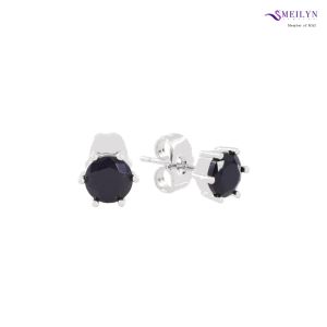MEILYN Anting Tusuk Emas Wanita Motif GG6 Bulat Mata Hitam Kasual All Series