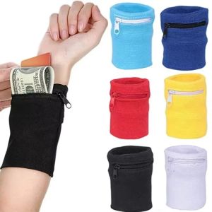 Sports Wristband with Zipper Pouch Running Sports Arm Band Bag For MP3 Key Card Storage Bag Basketball Sweatbands Wristband Bags