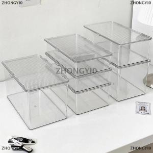[COD] ZHONGYI0 Máy tính để bàn hộp lưu trữ trong suốt bàn văn phòng phẩm Tay tài khoản lưu trữ hộp công suất lớn Ngăn Kéo Mỹ phẩm tổ chức hộp