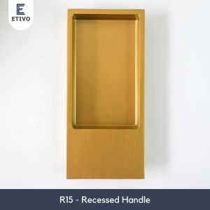 Etivo R15 Recessed Handle Gold Black | Tarikan Laci Tanam Gagang Lemari