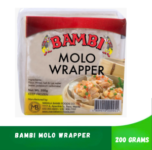 HALAL CERTIFIED!! Bambi Molo Wrapper - 3" x 3"- 200 grams -  METRO MANILA ONLY!