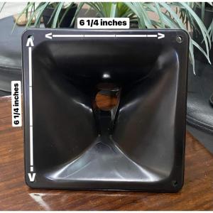 6 1/4 x 6 1/4 inches Audio Horn Tweeter for Driver Unit 3 inches depth (Bolt On Type )/ (1" Throat)