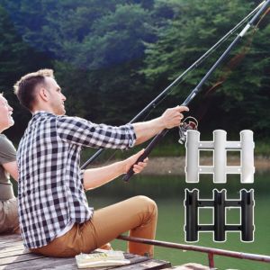 GONOVO Nhựa bền Giá đỡ cần câu cá Chống nước mặn Vật liệu ABS Ống đựng cần câu Thiết bị chèo thuyền Thiết kế ba ống Câu cá bằng thuyền