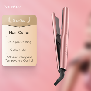 Showsee Automatic Hair Straightener Hair Curler Multi-Function  Hair Styler with Collagen Coating Effect