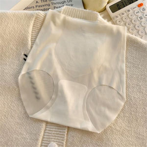 กางเกงในเอวสูงยกกระชับสะโพกสำหรับผู้หญิงกางเกงในผ้าไหมน้ำแข็งไร้รอยต่อข้อสรุปการต้านเชื้อแบคทีเรียกางเกงชั้นในระบายอากาศ2ชิ้น