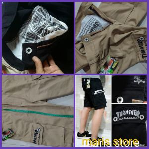celana cargo pendek thrasher 28-33 twill sueding