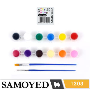 Cat Lukis / Akrilik / Acrylic Paint Set 6 / 12 Warna / Colours x 3 ml Samoyed ACP