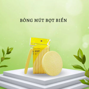 MÚT RỬA MẶT NÉN CHIVEY | 24 MIẾNG COMBO 2 BỊCH | BỌT BIỂN NỞ 7CM | LÀM SẠCH DA | TÁI SỬ DỤNG