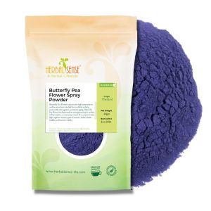 Herbal Sense Butterfly Pea Flower Powder (Spray Powder) No Sediment Best For Food Coloring