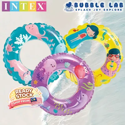 Intex Colourful Inflatable Swim Ring For Kids Swimming Pool Beach