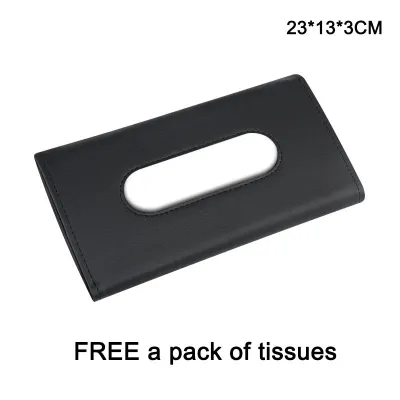 MLADEN Car Tissue Box PU Leather Car Sun Visor Hanging Tissue Box Holder Auto Interior Storage Organizer Napkin Holder Accessories