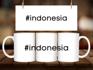 * 1 PC MUG * #PLACES INTERNATIONAL MUG DESIGN 11oz with BOX SOUVENIR (INDONESIA IRELAND ISRAEL ITALY)
