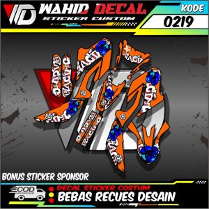0219 Decal sticker setiker stiker Motor WR PREMIUM FULL BODY free reques design bisa request DESAIN glossy motif SUPERMOTO DAN GRAFITI terkeren dan terlaris