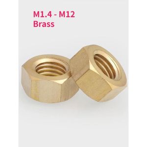 M1.4 M1.6 M2 M2.5 M3 M4 M5 M6 M8 M10 M12 Brass Copper Hex Hexagon Nut