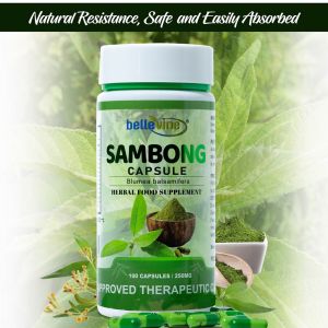 Bellevine Sambong Capsules 500mg Food Supplement – Kidney Health Detox & Antioxidant Support 100 capsules