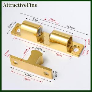 AttractiveFine 43 50 60 70mm tủ đồng cảm ứng hạt khóa tự khóa cửa lò xo kẹp chốt tủ quần áo bền bóng đôi bắt