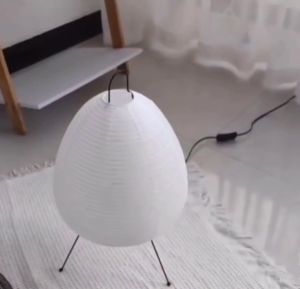 Japanese-Style Modern Floor Lamp With Rice Paper Shade Akari Light Sculptures Standing Lamps With Power Switch Button For Living Room/bedroom/office Lighting