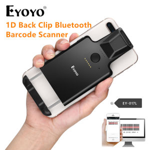 【🔥🔥🔥Hot sale & Fast delivery】Eyoyo 1D 2D Wireless Barcode Scanner Via Bluetooth Portable Phone  Back Clip Bar Code QR Scan Reader PDF417 Data Matrix Code Image Scanning For Android iOS System