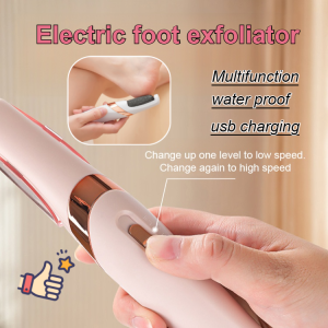 Electric foot scrubber for exfoliating automatic foot scrubbing and pedicure tool multifunctional portable USB charging foot scrubber