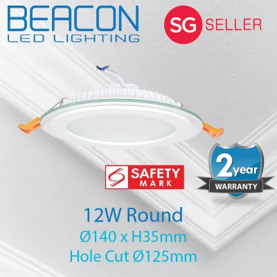 BEACON LED 12W/18W Square / Round Downlight - 5/6 inches - 2 Year warranty LONGEST WARRANTY IN MARKET