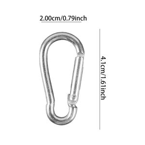 Móc Khóa Nhẫn đôi mới Móc khóa kim loại cho nam thắt lưng Carabiner móc móc treo chìa khóa cổ điển thời trang cặp đôi leo núi Cắm Trại Ngoài Trời Dụng cụ treo móc khóa chống thất lạc